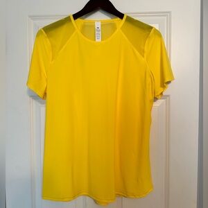 Lululemon Athletic Shirt in Utility Yellow, Size 12